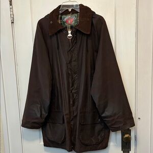 Vintage English Men's Brown Waxed Jacket